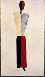 Une fille (forme sur fond blanc)