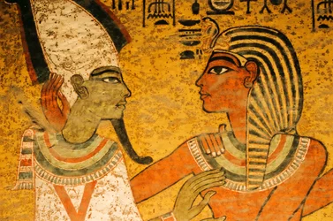 Peinture sur le mur nord de la tombe; Osiris; KV 62, Toutânkhamon et l