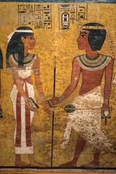 Tombe de Toutânkhamon, le pharaon face à la déesse Nout qui l