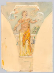 Allégorie de « Métallurgie », étude pour le dôme du bâtiment des fabricants, Exposition universelle de Chicago, IL