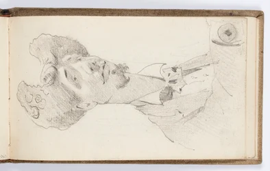 Page de carnet de croquis : Caricature de Carolus-Duran