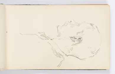 Page de carnet de croquis : Homme de profil