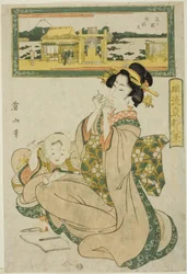 Sanctuaire Benzaiten à Shinobugaoka, de la série "Huit vues à la mode de la capitale orientale"
