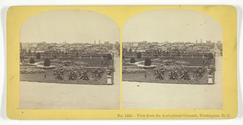 Vue depuis les terrains agricoles, Washington, D.C., 1855-75