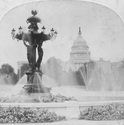 La fontaine Bartholdi et le Capitole, Washington DC, USA