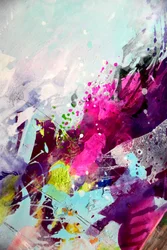 Éclaboussures abstraites aux couleurs vives