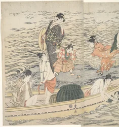 Plongeuses de coquillages awabi à Enoshima