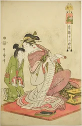 Heure du Chien (Inu no koku), de la série "Douze heures à Yoshiwara (Seiro juni toki tsuzuki)"