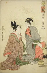 Heure du Tigre (Tora no koku), de la série "Douze heures à Yoshiwara (Seiro juni toki tsuzuki)"