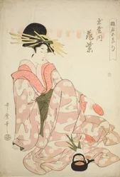 La courtisane Hanamurasaki du Tamaya, de la série "Courtisanes des cinq festivals (Yukun gosekku)"