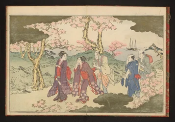 Les collines de Gotenyama, Edo, avec vue sur la baie d