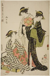 Fleurs de Yamashita (Yamashita hana), de la série "Concours de beautés contemporaines (Tosei bijin iro kurabe)"