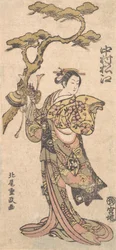 Un acteur célèbre des rôles féminins, vers 1764