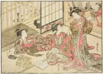 Courtisanes de Kado Daikokuya, du livre "Miroir des Belles Femmes des Quartiers de Plaisir (Seiro bijin awase sugata kagami)," vol. 2