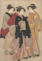 Deux geishas en promenade, 1739-1820