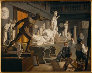La salle des antiquités du palais de Charlottenborg, Copenhague (peinture sur toile)