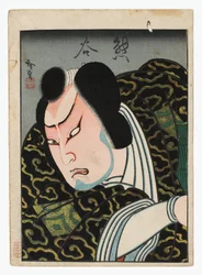 Onoe Tamizo dans le rôle de Kumagai, vers 1848 (Épreuve d