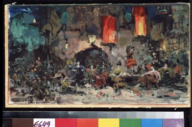Projet de décor pour le ballet Don Quichotte de Leon Minkus