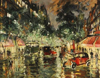 Nuit pluvieuse à Paris, années 1930