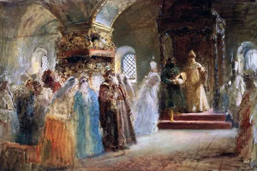 Tsar Alexis Mikhaïlovitch (1629-76) choisissant une épouse