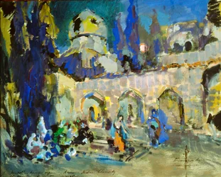 Danse, décor de scène pour le ballet de Cesare Pugni Le Petit Cheval Bossu, 1912