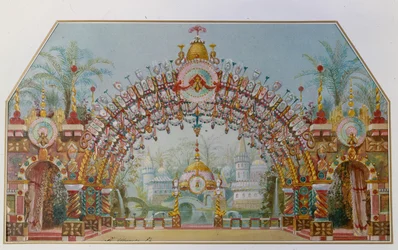 Décor de scène pour le ballet Casse-Noisette de P. Tchaïkovski