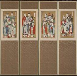 Scène processionnelle, dynastie Choson