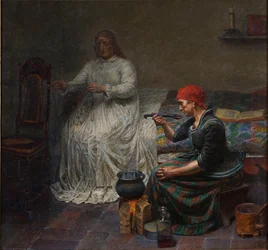 Leonora Christina dans la tour bleue. Préparation de la bouillie