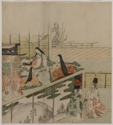 Dames de cour fabriquant des poupées, 1790s