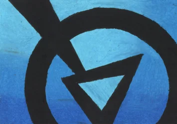 Formes abstraites bleues audacieuses
