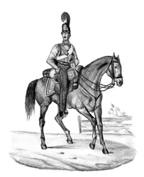 Soldat de cavalerie à cheval