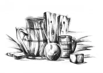 Dessin classique de nature morte