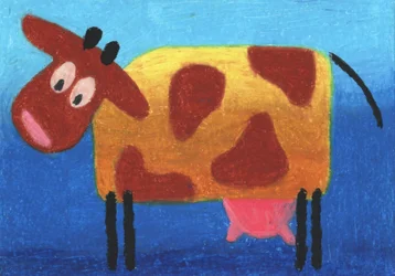 Une jolie vache de dessin animé