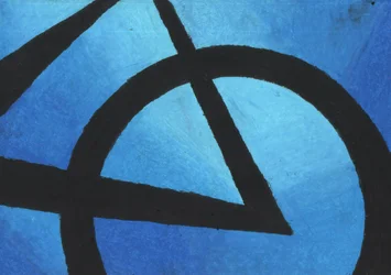 Formes abstraites bleu profond