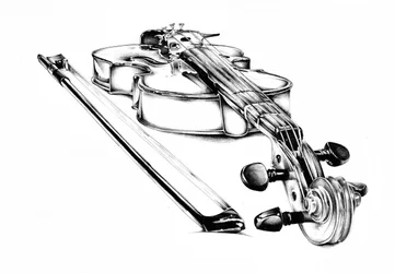 Élégant dessin de violon