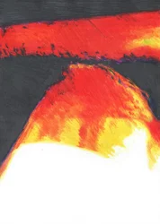 Lueur de lave en fusion