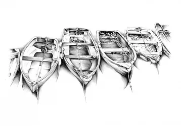 Bateaux en bois amarrés