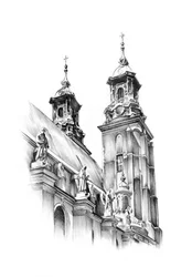 Esquisse de clochers d
