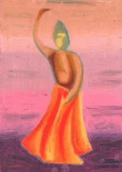 Danse spirituelle au coucher du soleil