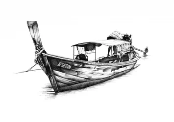 Bateau thaïlandais à coque allongée