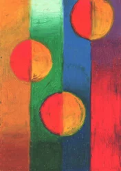 Compartiments abstraits aux couleurs vives