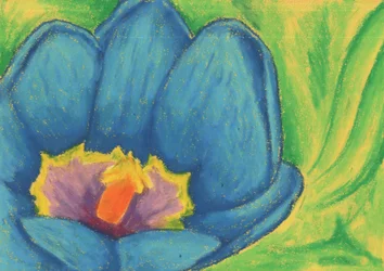 Fleur bleu vif