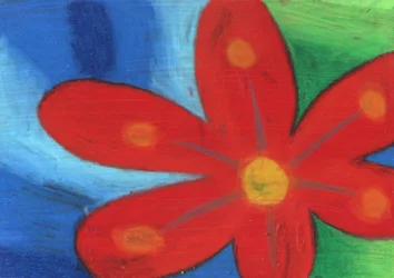 Fleur rouge éclatante