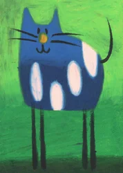 Le chat bleu fantaisiste