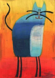 Le chat bleu fantaisiste