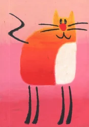 Un chat orange plein de fantaisie