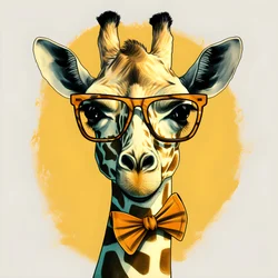 Girafe avec lunettes 2