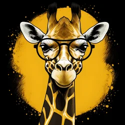 Girafe avec lunettes 4