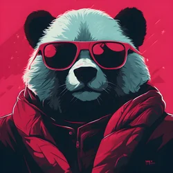 panda avec lunettes 3