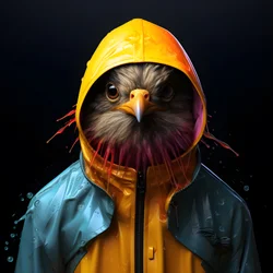 un animal en imperméable 4